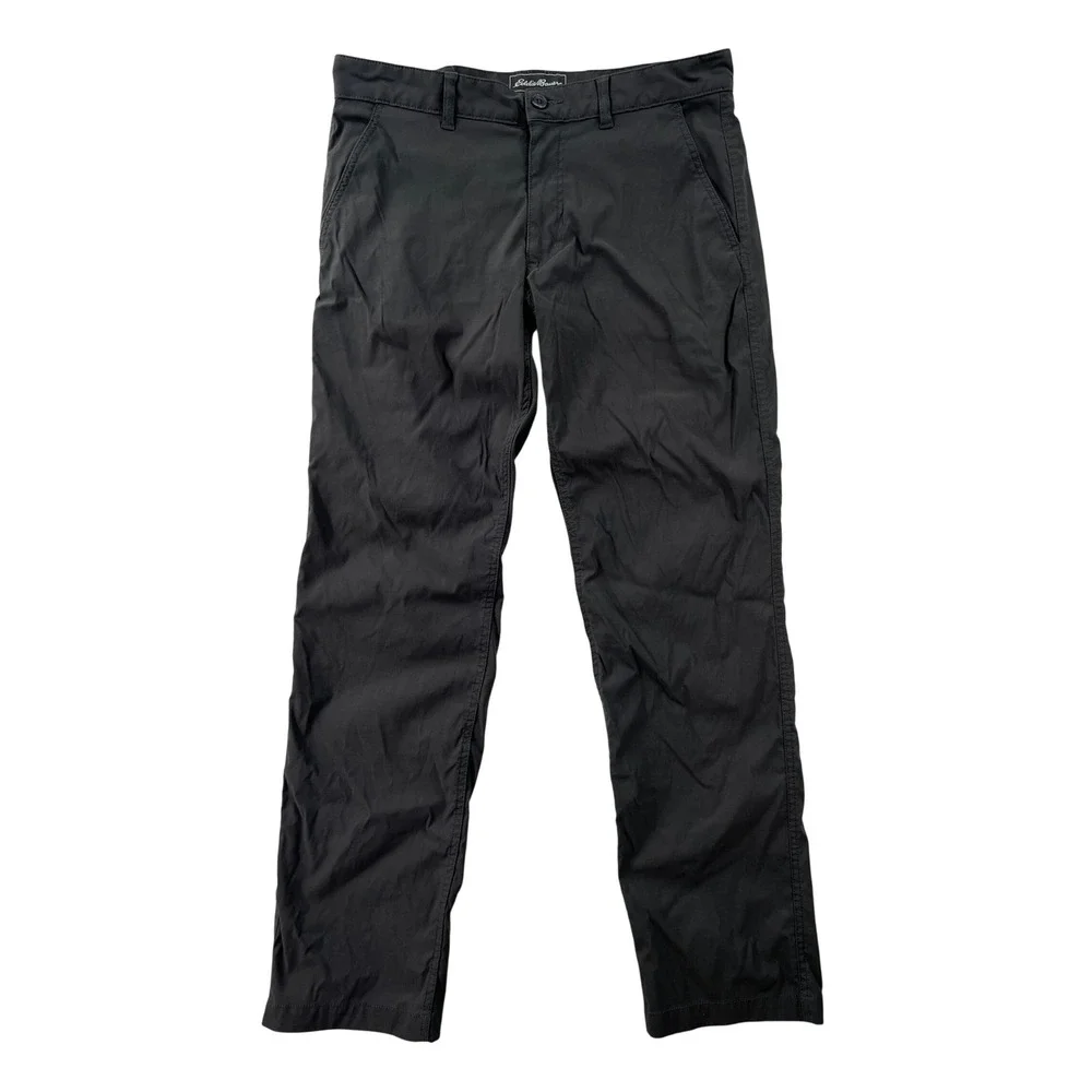Eddie Bauer Travex Horizon Guide Chino Pants Mens 34x34 (fits 34x32) Dark Gray